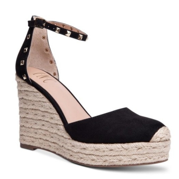 INC International Concepts Shoes - INC Masin Closed-toe Wedge Espadrilles Black -7.5